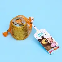 Шоколадные медали &laquo;Золотая авоська: Маша и Медведь&raquo;, 6 г