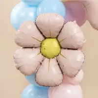 Воздушный шар фольгированный 25" &laquo;Ромашка&raquo;, светло - розовый сатин