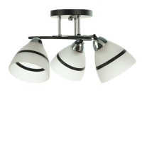 Люстра "Лайма" 3хЕ27 40Вт черно-хромовый 46х46х24 см