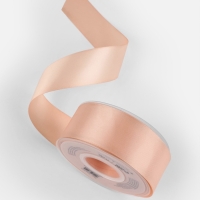 Лента атласная двухсторонняя №0714 38мм*25&plusmn;1м персиковый пух TR