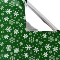 Пленка упаковочная для подарков, металлизированная, 35 мкм "Снежинки&ldquo;, 50&times;70 см