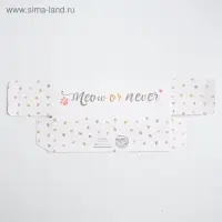 Коробка для макарун кондитерская, упаковка &laquo;Meow or never&raquo;, 18 х 5,5 х 5,5 см