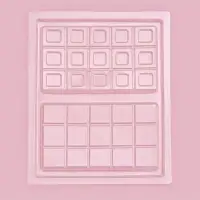 Форма для шоколада &laquo;Дольки&raquo;, пластик, 26.5&times;21&times;1 см, 2 ячейки 17.5&times;10.5, прозрачная