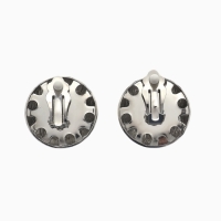 Клипсы &laquo;Тренд&raquo; объёмный круг, цвет серебро