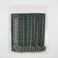 Термоаппликация &laquo;Молния с замком&raquo;, 2.7&times;12 см, фасовка 10 шт., серая