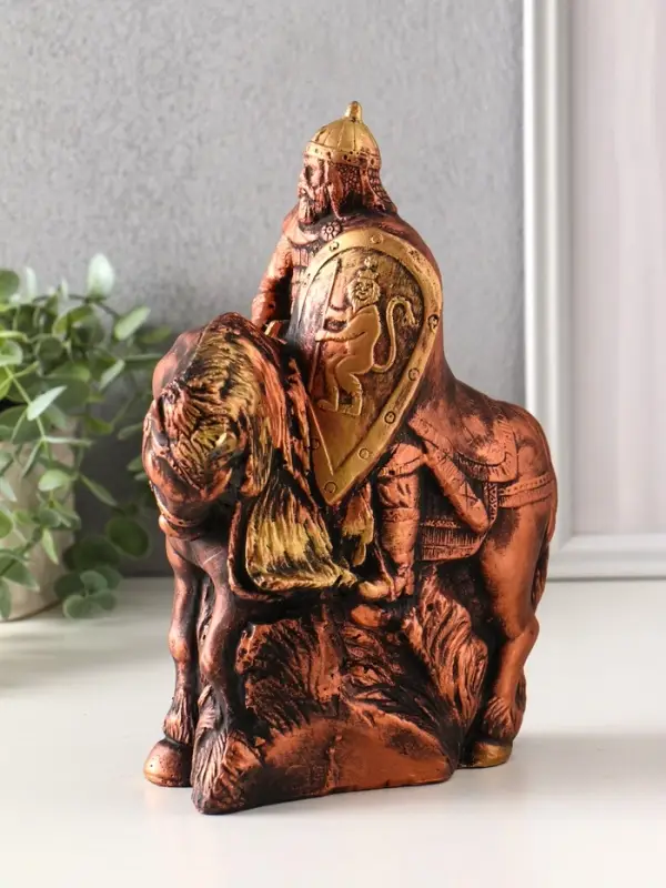 Фигура гипс &laquo;Всадник на лошади с мечом&raquo;, 25&times;19&times;11 см