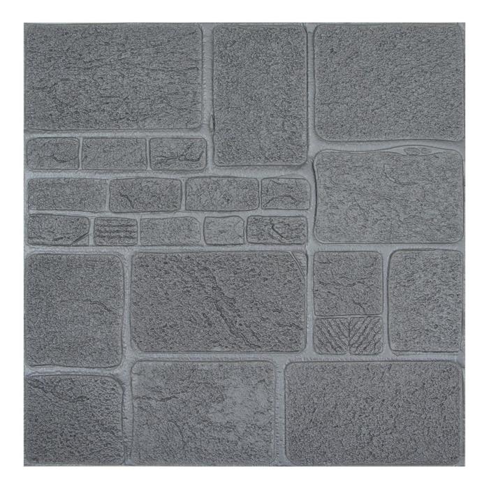 Самоклеящаяся ПВХ панель "Серая плитка" 70*70см