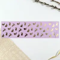 Форма ободок для кулича с тиснением &laquo;Кролики&raquo; на пасху, 32.2&times;9 см