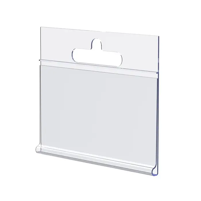 Ценникодержатель на крючок, подвесной, 7&times;3,9 см, прозрачный