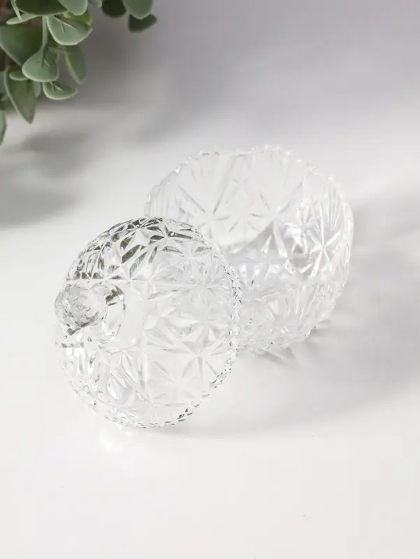 Шкатулка стекло "Вспышка" прозрачная 6,8х6,8х9 см