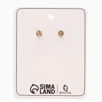 Серьги "Стиль камня", цвет белый в золоте