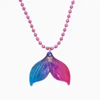 Набор детских украшений "Выбражулька" русалка, 2 предмета: кулон, пусеты, разноцветный