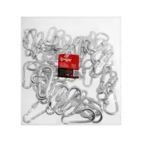 Карабин монтажный с фиксатором ТУНДРА krep, DIN5299D, 8&times;80 мм, оцинкованный