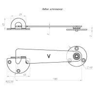 Крючок дверной КД, левый, покрытие цинк