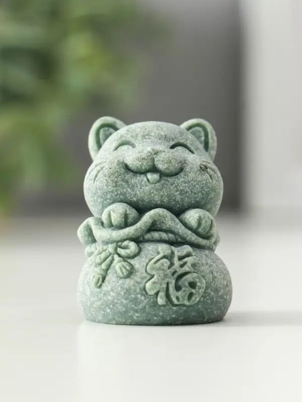 Сувенир песчаник "Манэки-нэко" набор 4 шт 4,3х4х5,5 см