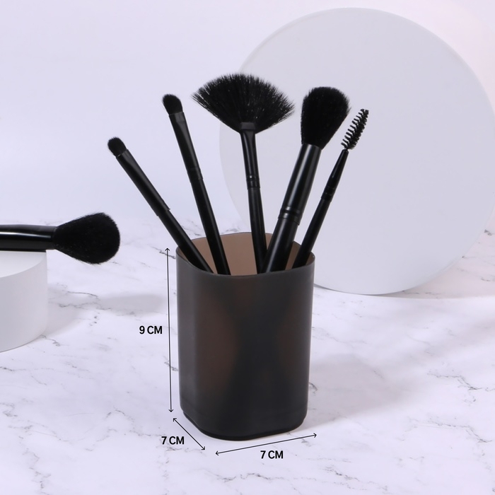 Подставка для хранения маникюрных/косметических принадлежностей &laquo;STANDART&raquo;, 7 &times; 7 &times; 9 см, цвет чёрный матовый