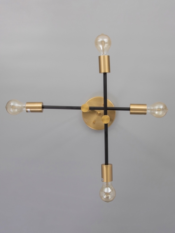 Люстра "Лора" 4х40Вт Е27 латунь 58х58х37см