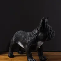 Фигура гипс &laquo;Французский бульдог&raquo;, 14&times;34&times;25 см, чёрный