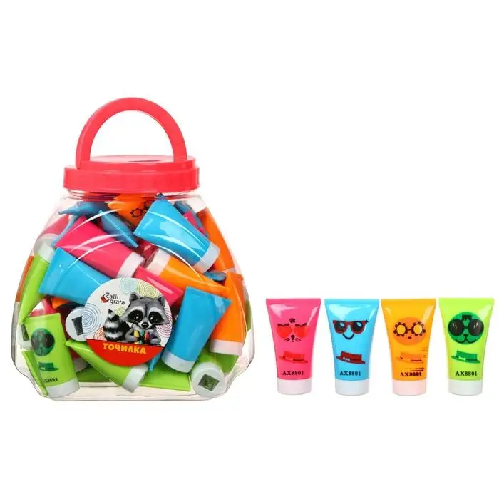 Точилка с контейнером &laquo;Тюбик&raquo;, корпус МИКС