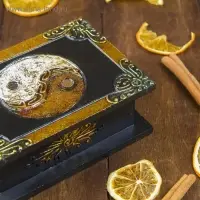 Шкатулка "Ин-Янь" 15х10х5 см, МДФ