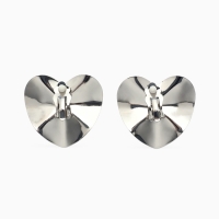 Клипсы &laquo;Тренд&raquo; сердечко, цвет серебро