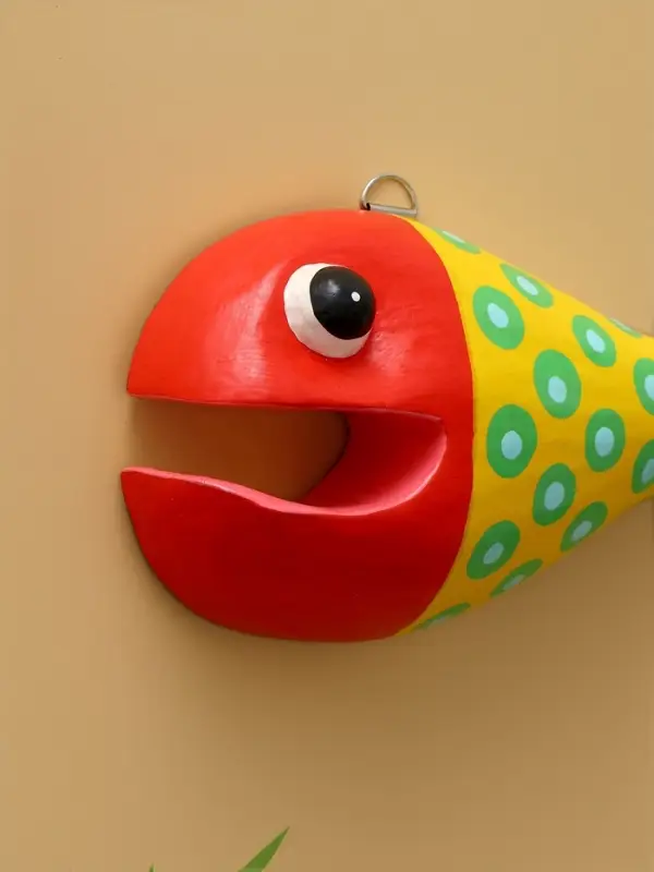 Панно "Рыба-хищник" дерево 20х12х4 см, цв. разноцветный