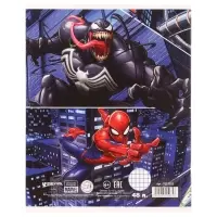 Тетрадь в клетку 48 листов, картонная обложка, блок №2, белизна 75% (серые листы), &laquo;Человек-паук&raquo;
