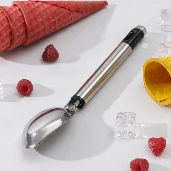 Ложка для мороженого Доляна Fargo, 19,5&times;4,5 см, цвет серебристый