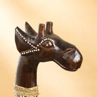 Сувенир "Жираф" дерево 25х13х40 см, бежево-коричневый