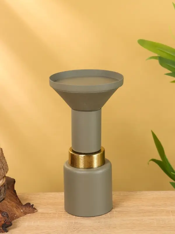 Подсвечник на 1 свечу текстурный &laquo;Графитовый&raquo;, 10.5&times;10.5&times;19.5 см