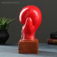 Копилка "Боксерская перчатка" красное золото, 15х12х24см