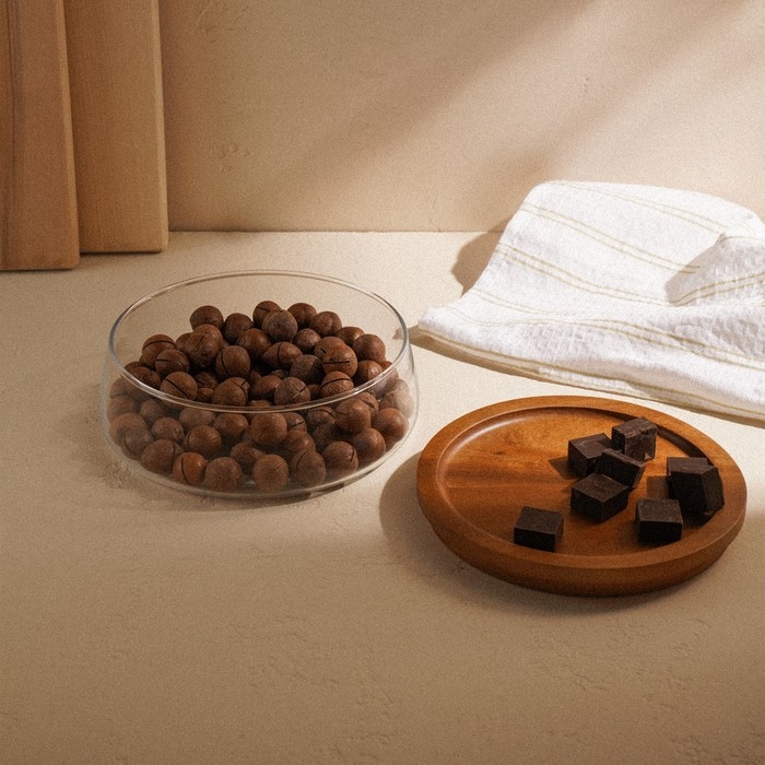 Фруктовница стеклянная с крышкой SL Home &laquo;Южная акация&raquo;, 1 л, 19&times;6 см, цвет прозрачный