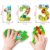 Мягкий пазл для малышей &laquo;Учим цифры: Сказки&raquo;, 5 пазлов, Крошка Я