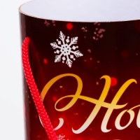 Новый год. Подарочная коробка, тубус &laquo;Красно-Золотая&raquo; 99х340мм .