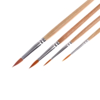 Набор кистей синтетика 4 штуки, ErichKrause "JollyFriends" для акварели и гуаши, блистер