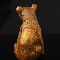 Фигура "Медведь сидит", 9х6 см, бронза