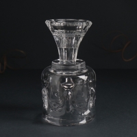 Подсвечник стекло на 1 свечу d=5 см "Лица" прозрачный 7х7х12,5 см