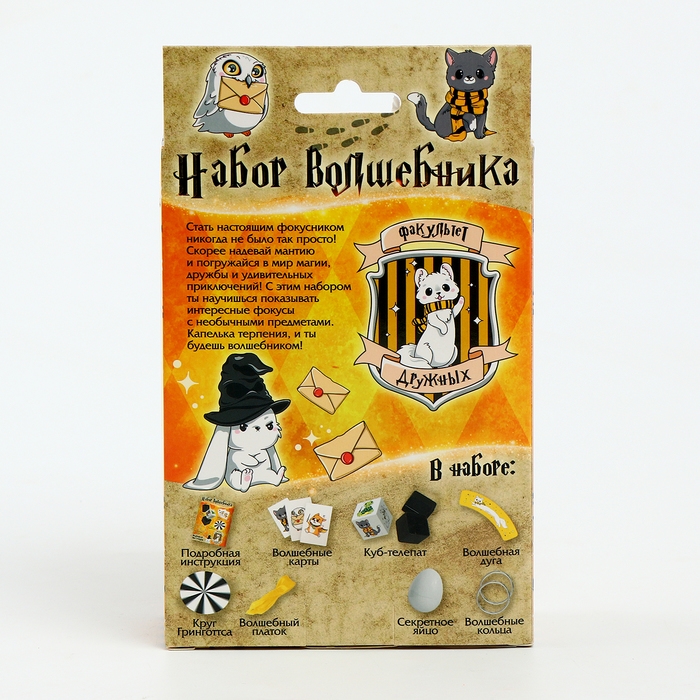 Набор волшебника &laquo;Факультет Дружных&raquo;, 6 фокусов, инструкция в комплекте