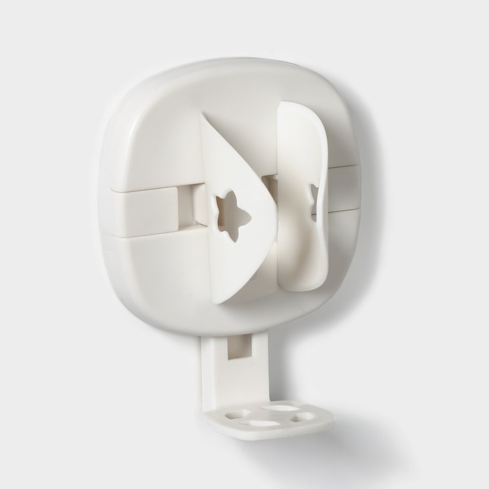 Держатель для электрических зубных щёток, регулируемый размер, 8,5&times;7&times;4 см, цвет белый