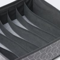 Органайзер для хранения белья Доляна &laquo;Фора&raquo;, 7 ячеек, 34&times;30,5&times;10 см, цвет серый