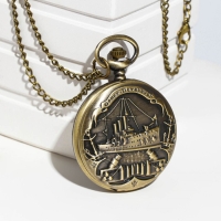 Карманные кварцевые часы &laquo;Санкт-Петербург&raquo;, на цепочке 80 см