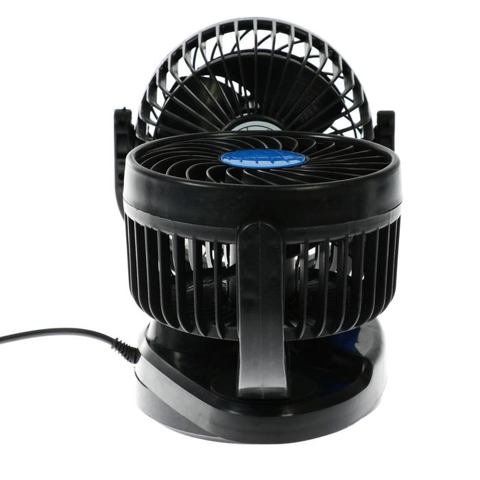 Вентилятор салона, 12 В, двойной, поворотный 360&deg;, авто обдув