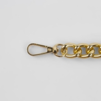 Цепочка для сумки, с карабинами, 14 &times; 18 мм, 60 см, цвет золотой