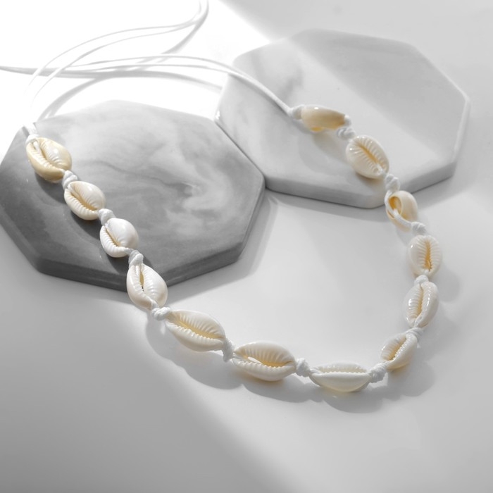 Бусы &laquo;Морские&raquo; из ракушек, цвет белый, 90см