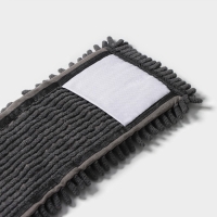 Насадка для плоской швабры Доляна, микрофибра букли, 43&times;13 см, цвет серый