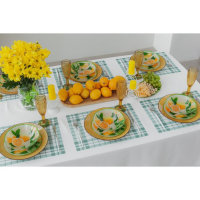 Этажёрка - фруктовница круглая Доляна &laquo;Дольче&raquo;, 2 яруса, d=25/20 см, стекло, цвет жёлтый