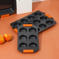 Форма для выпечки Magistro &laquo;French Bakery. Круг&raquo;, 39&times;26,3&times;3.4 см, 12 ячеек, антипригарное покрытие