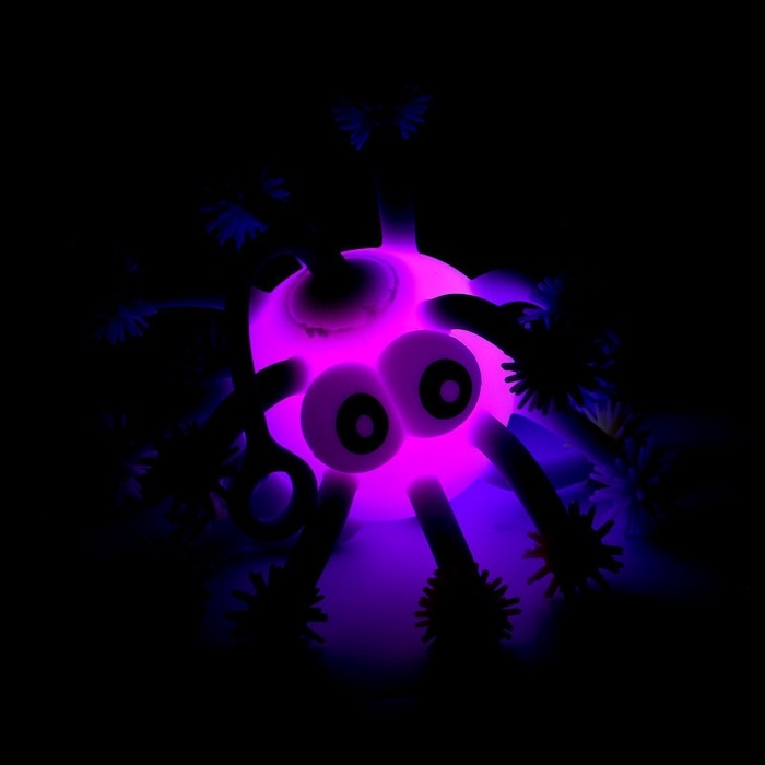 Мяч детский резиновый ёжка световой &laquo;Чудик&raquo;, цвета МИКС