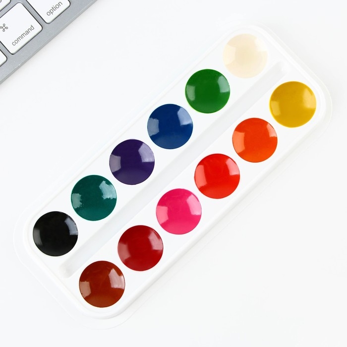 Акварельные краски медовые 12 цветов в картонной коробке, без кисти «1 сентября» Акварельные краски медовые 12 цветов в картонной коробке, без кисти «1 сентября»