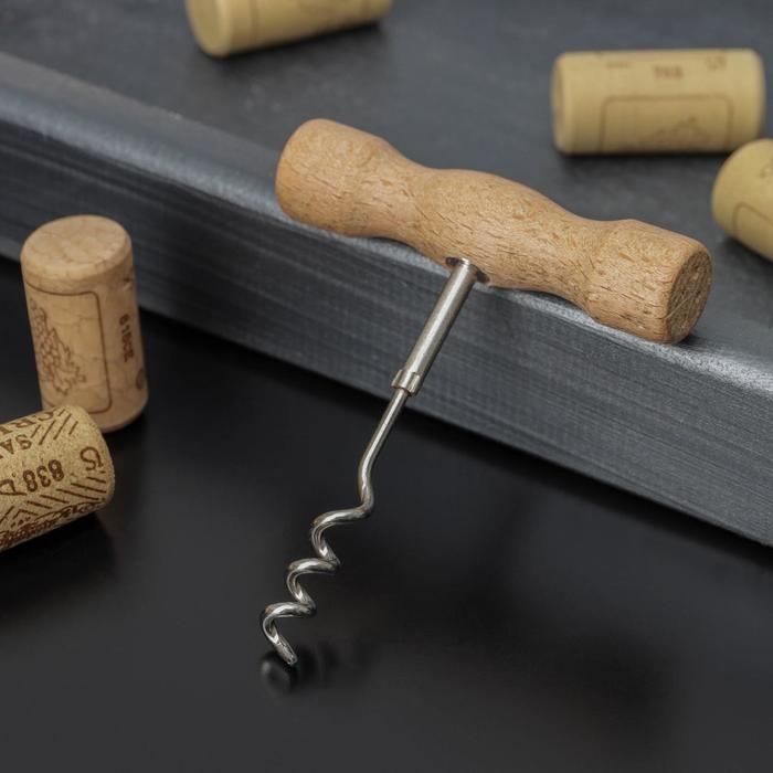 Штопор &laquo;Универсал&raquo;, 10 см, деревянный